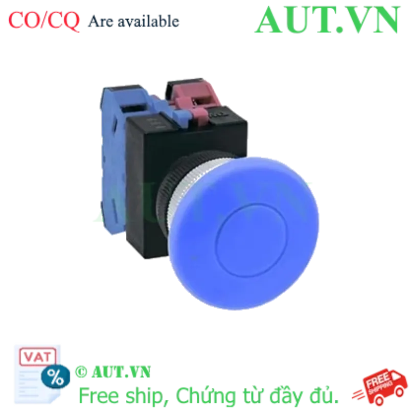 Ảnh của Nút nhấn giữ không đèn IDEC AOW411S-MAU D22 1NO+1NC (Xanh)