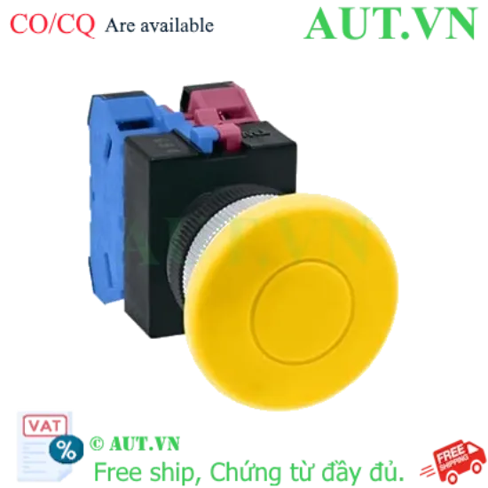 Ảnh của Nút nhấn giữ không đèn IDEC AOW411Y-MAU D22 1NO+1NC (Vàng)