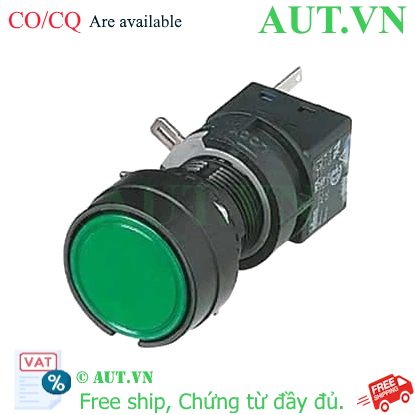 Ảnh của Nút nhấn giữ không đèn IDEC HA1B-A1C1VG D16 1NO+1NC (Xanh)