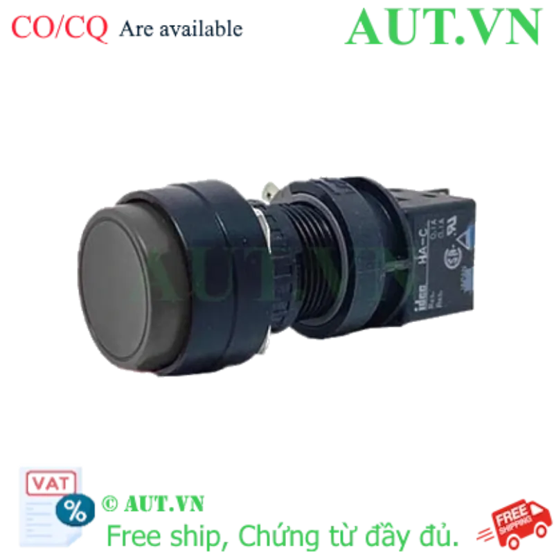 Ảnh của Nút nhấn giữ không đèn IDEC HA1B-A2C1B D16 1NO+1NC (Đen)