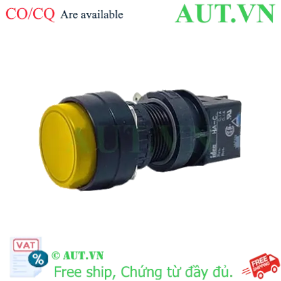 Ảnh của Nút nhấn giữ không đèn IDEC HA1B-A2C6Y D16 2NO+2NC (Vàng)