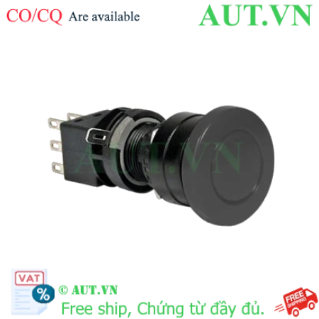 Ảnh của Nút nhấn giữ không đèn IDEC HA1B-A3C2B D16 2NO+2NC (Đen)