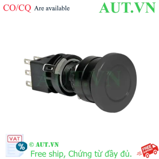 Ảnh của Nút nhấn giữ không đèn IDEC HA1B-A3C6B D16 2NO+2NC (Đen)