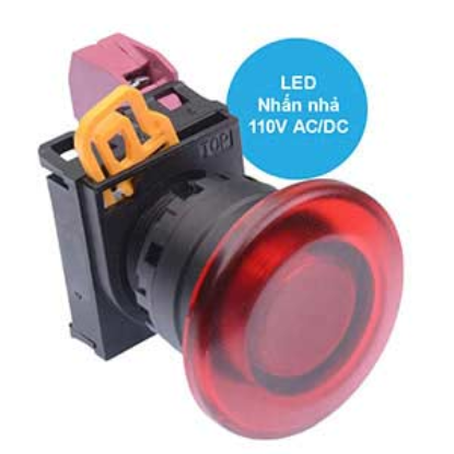 Ảnh của Nút nhấn nhả có đèn IDEC YW1L-M4E01QHR 110VAC D22 1NC (Đỏ)