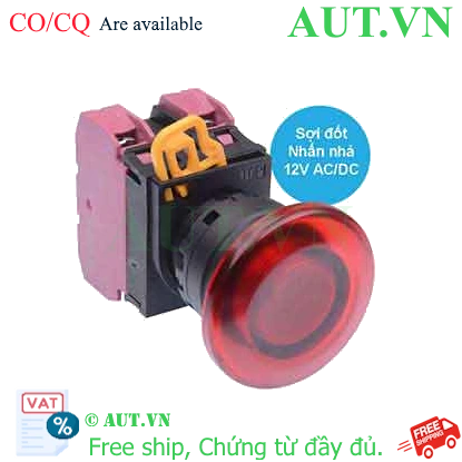 Ảnh của Nút nhấn nhả có đèn IDEC YW1L-M4E02Q6R 12VAC/DC D22 2NC (Đỏ)