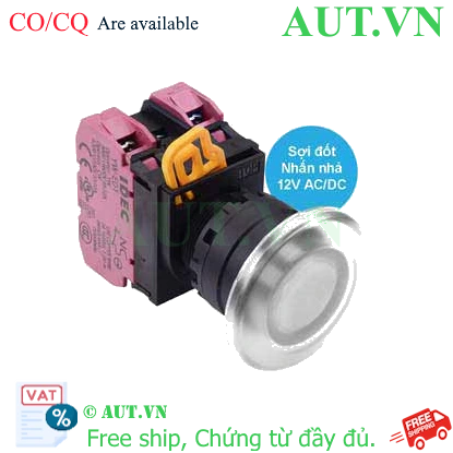 Ảnh của Nút nhấn nhả có đèn IDEC YW1L-M4E02Q6W 12VAC/DC D22 2NC (Trắng)