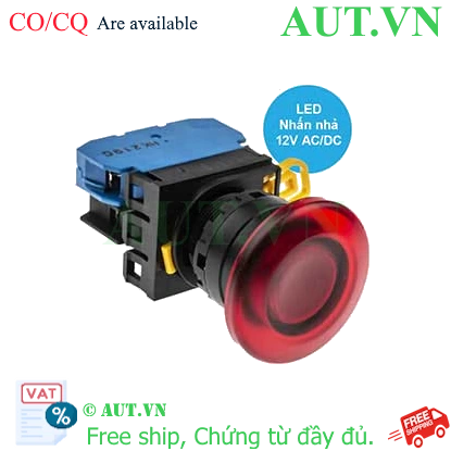 Ảnh của Nút nhấn nhả có đèn IDEC YW1L-M4E10Q3R 12VAC/DC D22 1NO (Đỏ)