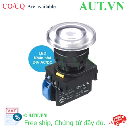 Ảnh của Nút nhấn nhả có đèn IDEC YW1L-M4E10Q4PW 24VAC/DC D22 1NO (Trắng)