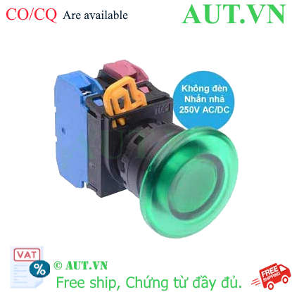 Ảnh của Nút nhấn nhả IDEC YW1L-M4E11Q0G D22 1NO+1NC (Xanh)