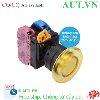 Ảnh của Nút nhấn nhả IDEC YW1L-M4E11Q0Y D22 1NO+1NC (Vàng)