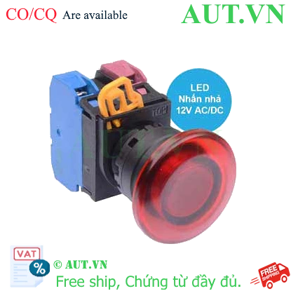 Ảnh của Nút nhấn nhả có đèn IDEC YW1L-M4E11Q3R 12VAC/DC D22 1NO+1NC (Đỏ)