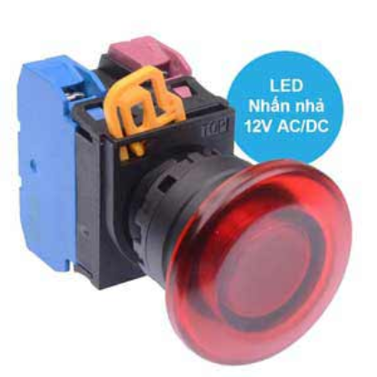 Ảnh của Nút nhấn nhả có đèn IDEC YW1L-M4E11Q3R 12VAC/DC D22 1NO+1NC (Đỏ)