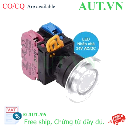 Ảnh của Nút nhấn nhả có đèn IDEC YW1L-M4E11Q4PW 24VAC/DC D22 1NO+1NC (Trắng)