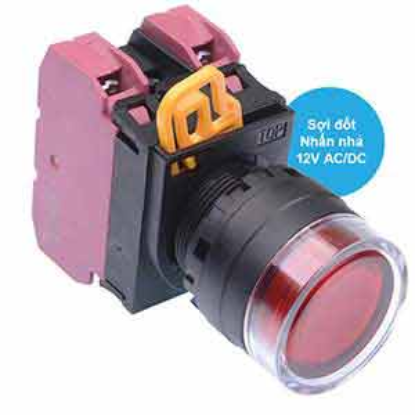 Ảnh của Nút nhấn nhả có đèn IDEC YW1L-MF2E02Q6R 12VAC/DC D22 2NC (Đỏ)
