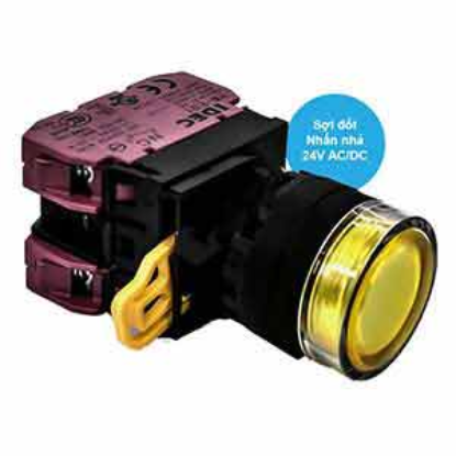 Ảnh của Nút nhấn nhả có đèn IDEC YW1L-MF2E02Q7Y 24VAC/DC D22 2NC (Vàng)