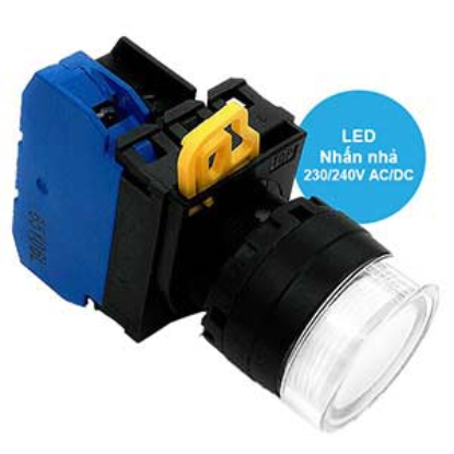 Ảnh của Nút nhấn công tắc có LED YW1L-MF2E10QM3PW IDEC, tốt