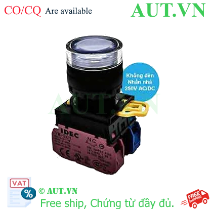 Ảnh của Nút nhấn nhả IDEC YW1L-MF2E11Q0W D22 1NO+1NC (Trắng)