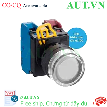 Ảnh của Nút nhấn nhả có đèn IDEC YW1L-MF2E11Q3PW 12VAC/DC D22 1NO+1NC (Trắng)