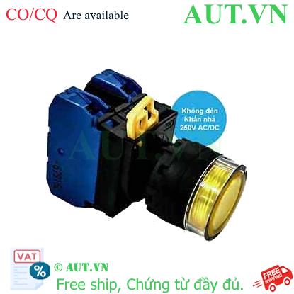 Ảnh của Nút nhấn nhả IDEC YW1L-MF2E20Q0Y D22 2NO (Vàng)