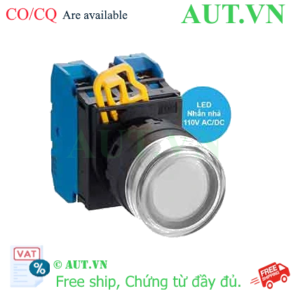 Ảnh của Nút nhấn nhả có đèn IDEC YW1L-MF2E20QHPW 110VAC D22 2NO (Trắng)