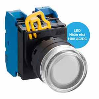 Ảnh của Nút nhấn nhả có đèn IDEC YW1L-MF2E20QHPW 110VAC D22 2NO (Trắng)
