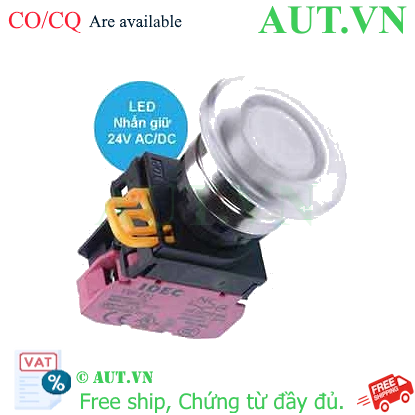 Ảnh của Nút nhấn giữ có đèn IDEC YW4L-A4E01Q4PW 24VAC/DC D22 1NC (Trắng)