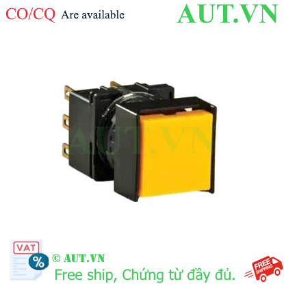 Ảnh của Nút nhấn giữ không đèn IDEC LB2B-A1T3LY D16 3NO+3NC (Vàng)