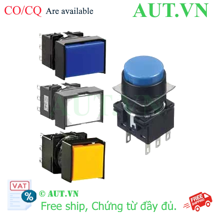 Ảnh của Nút nhấn giữ không đèn IDEC LB4B-A1T7LY D16 3NO+3NC (Vàng)