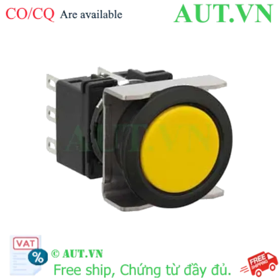 Ảnh của Nút nhấn giữ không đèn IDEC LB6B-A1T2VY D18 2NO+2NC (Vàng)