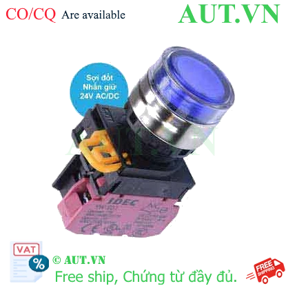 Ảnh của Nút nhấn giữ có đèn IDEC YW4L-AF2E01Q7S 24VAC/DC D22 1NC (Xanh)