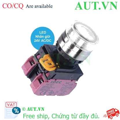 Ảnh của Nút nhấn giữ có đèn IDEC YW4L-AF2E02Q4PW 24VAC/DC D22 2NC (Trắng)