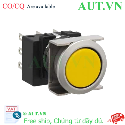 Ảnh của Nút nhấn giữ không đèn IDEC LB6MB-A1T2LY D18 2NO+2NC (Vàng)