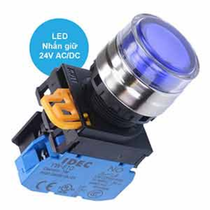 Ảnh của Nút nhấn giữ có đèn IDEC YW4L-AF2E10Q4S 24VAC/DC D22 1NO (Xanh)