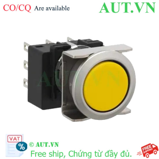 Ảnh của Nút nhấn giữ không đèn IDEC LB6MB-A1T3Y D18 3NO+3NC (Vàng)
