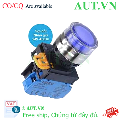 Ảnh của Nút nhấn giữ có đèn IDEC YW4L-AF2E10Q7S 24VAC/DC D22 1NO (Xanh)