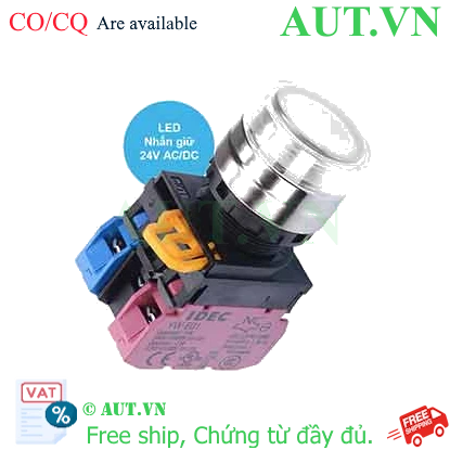 Ảnh của Nút nhấn giữ có đèn IDEC YW4L-AF2E11Q4PW 24VAC/DC D22 1NO+1NC (Trắng)