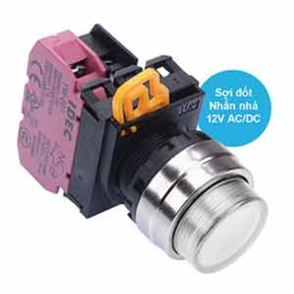 Ảnh của Nút nhấn nhả có đèn IDEC YW4L-M2E01Q6W 12VAC/DC D22 1NC (Trắng)