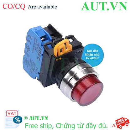 Ảnh của Nút nhấn nhả có đèn IDEC YW4L-M2E10Q5R 6VAC/DC D22 1NO (Đỏ)