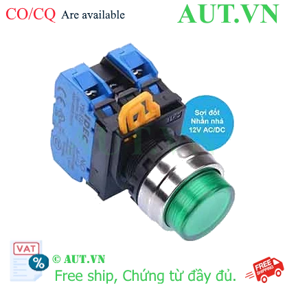 Ảnh của Nút nhấn nhả có đèn IDEC YW4L-M2E20Q6G 12VAC/DC D22 2NO (Xanh)