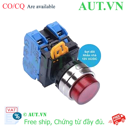 Ảnh của Nút nhấn nhả có đèn IDEC YW4L-M2E20Q6R 12VAC/DC D22 2NO (Đỏ)