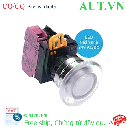 Ảnh của Nút nhấn nhả có đèn IDEC YW4L-M4E01Q4PW 24VAC/DC D22 1NC (Trắng)