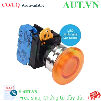 Ảnh của Nút nhấn nhả có đèn IDEC YW4L-M4E10Q4A 24VAC/DC D22 1NO (Hổ phách)