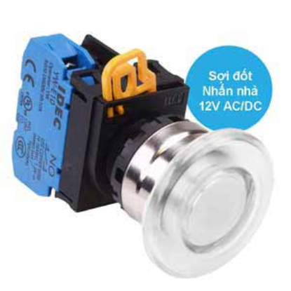 Ảnh của Nút nhấn nhả có đèn IDEC YW4L-M4E10Q6W 12VAC/DC D22 1NO (Trắng)