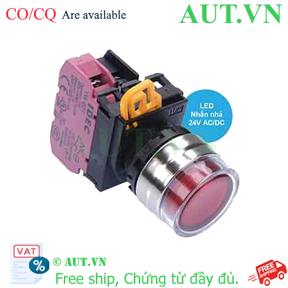 Ảnh của Nút nhấn nhả có đèn IDEC YW4L-MF2E01Q4R 24VAC/DC D22 1NC (Đỏ)