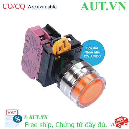 Ảnh của Nút nhấn nhả có đèn IDEC YW4L-MF2E01Q6A 12VAC/DC D22 1NC (Hổ phách)