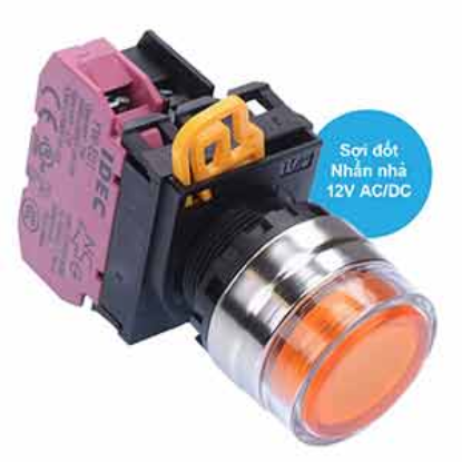 Ảnh của Nút nhấn nhả có đèn IDEC YW4L-MF2E01Q6A 12VAC/DC D22 1NC (Hổ phách)