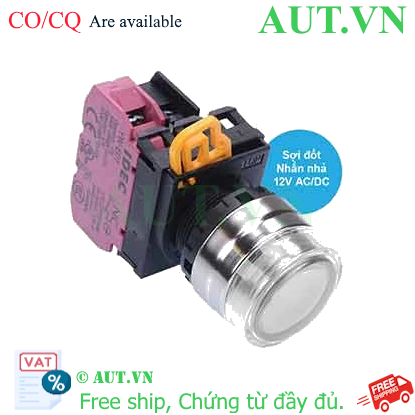 Ảnh của Nút nhấn nhả có đèn IDEC YW4L-MF2E01Q6W 12VAC/DC D22 1NC (Trắng)