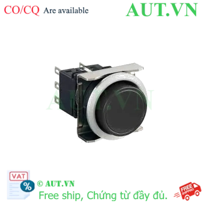 Ảnh của Nút nhấn giữ không đèn IDEC LBW6MB-A1T5B D22 1NO+1NC (Đen)