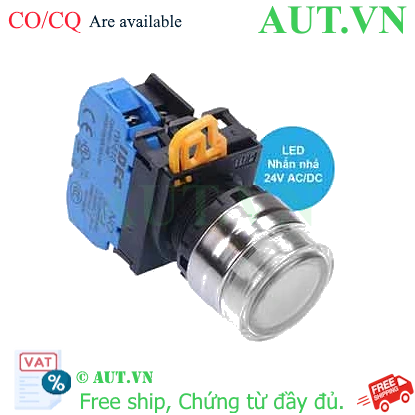Ảnh của Nút nhấn nhả có đèn IDEC YW4L-MF2E10Q4W 24VAC/DC D22 1NO (Trắng)