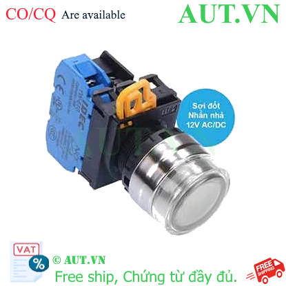 Ảnh của Nút nhấn nhả có đèn IDEC YW4L-MF2E10Q6W 12VAC/DC D22 1NO (Trắng)